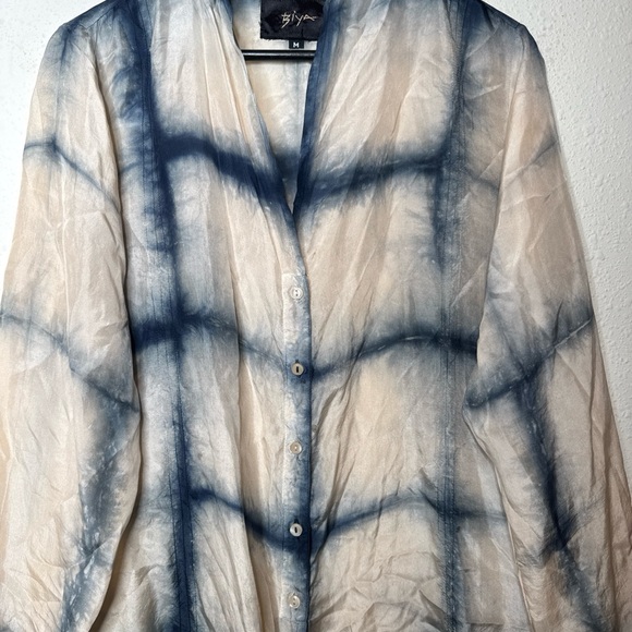 Johnny Was Biya 100% Silk Tie Dye Oversized Tunic Blouse - Picture 9 of 9